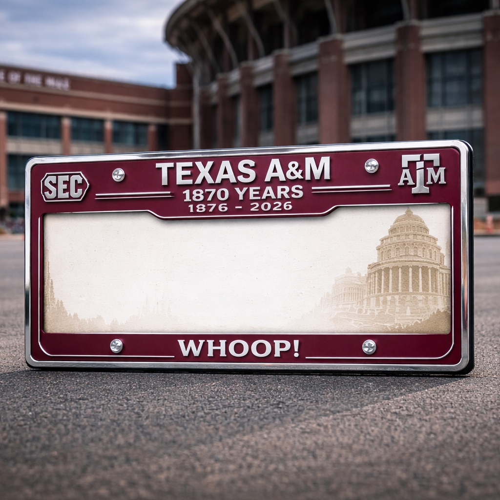 A&M 150th Anniversary License Plate Frame