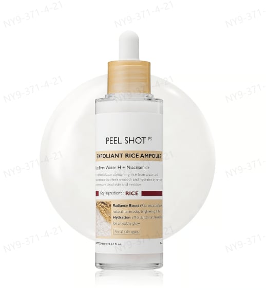 Peel Shot Glow Rice Ampoule Duo - Serums for Brightening, Exfoliating, and Moisturizing