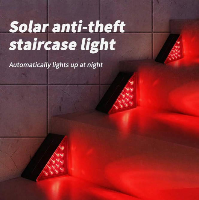 Solar anti-theft staircase light