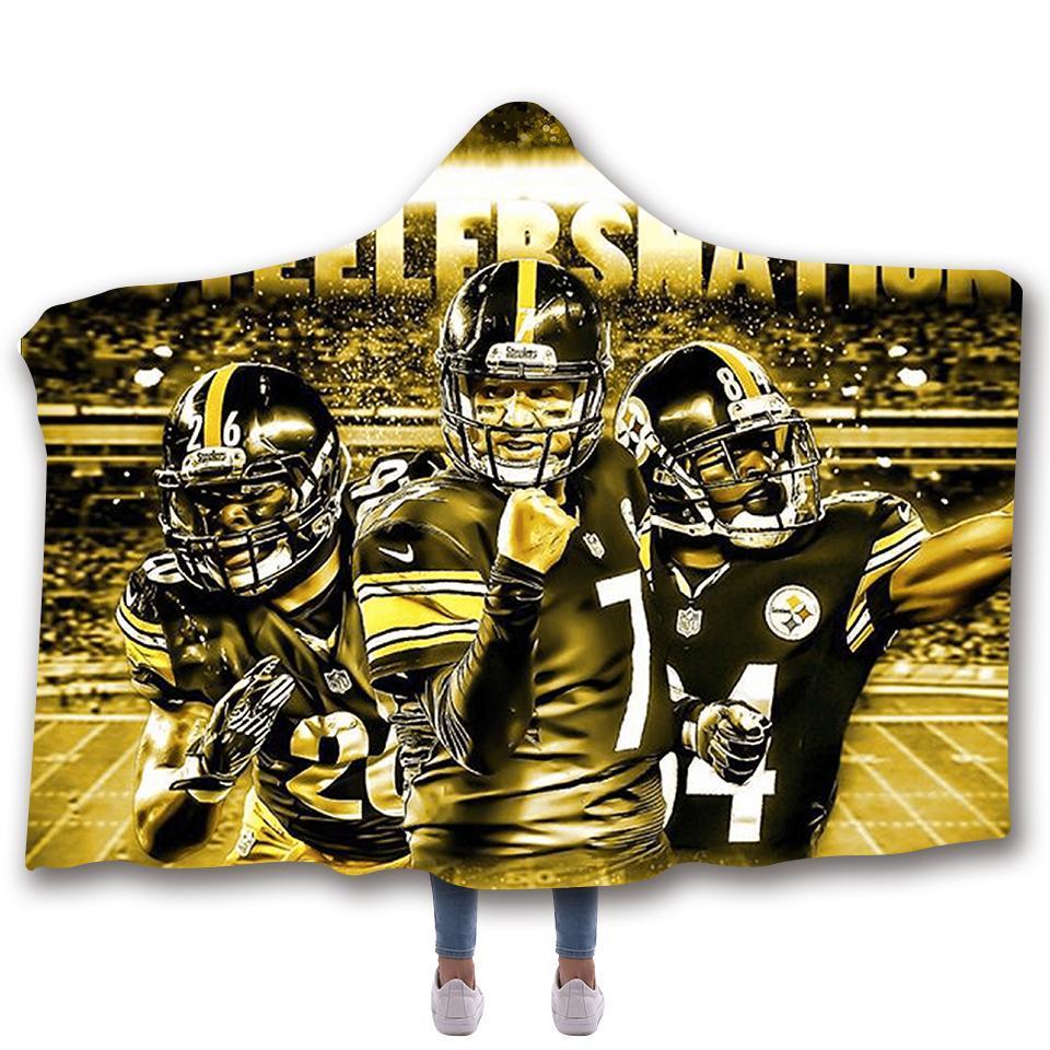 PITTSBURGH STEELERS CLASSIC 3D HOODED BLANKET