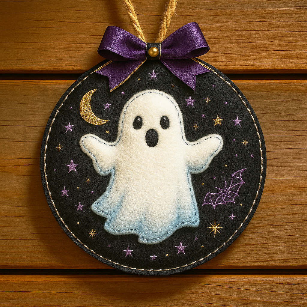 Whimsical Felt Halloween Ornament Collection