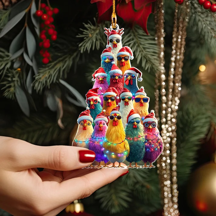 Funny Chicken Ornament