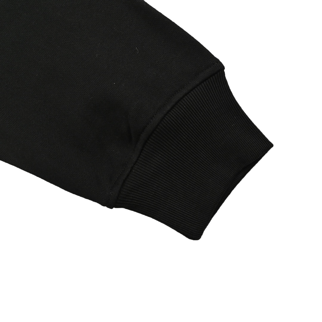 Fendi 24Fw FF leather trim zip pocket crew neck sweatshirt
