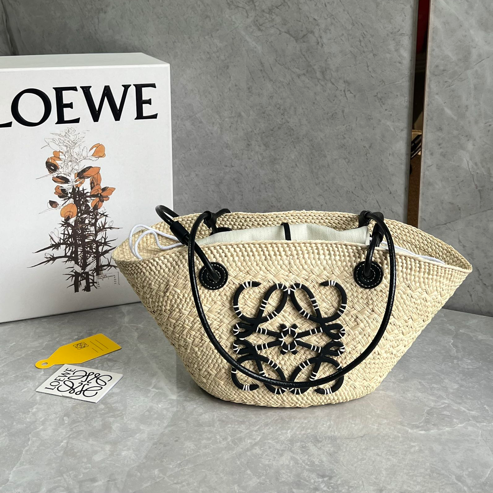 Loewe Anagram Basket Straw Bag 1002