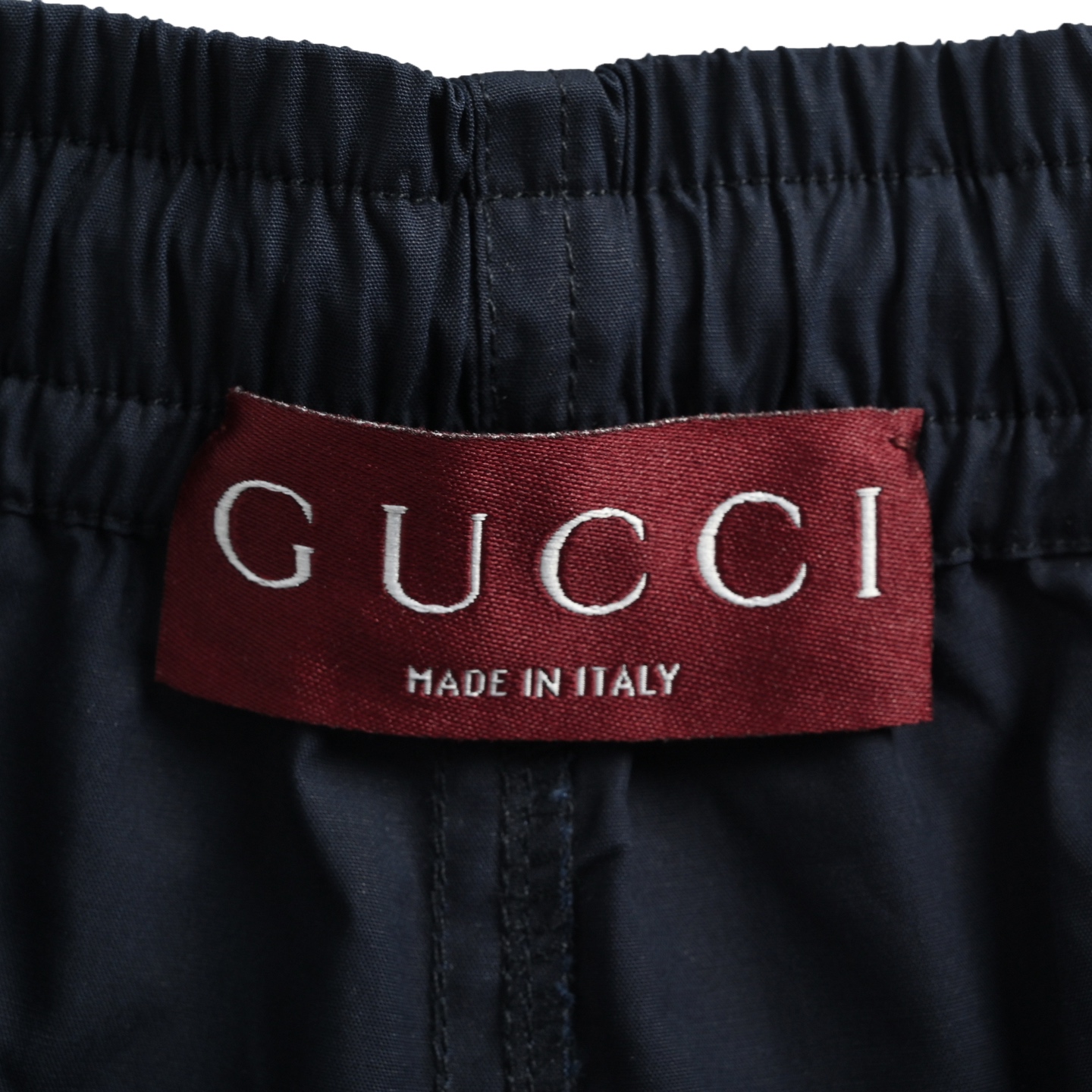 Gucci 25ss back white label poplin shorts