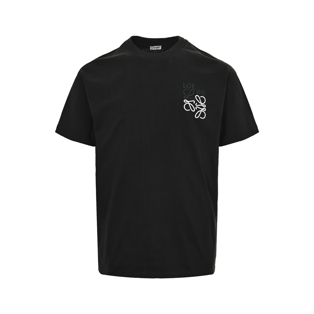 Loewe 24ss colorblocked logo embroidered short sleeves