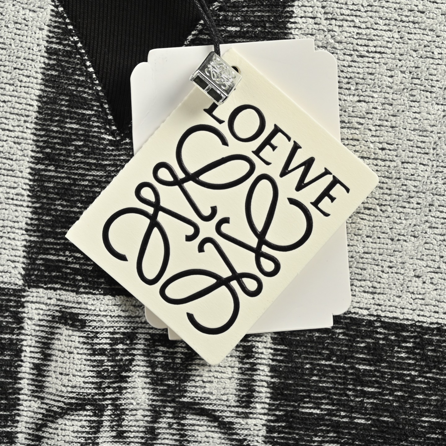 Loewe 25ss towel checkerboard contrast pattern short-sleeved suit