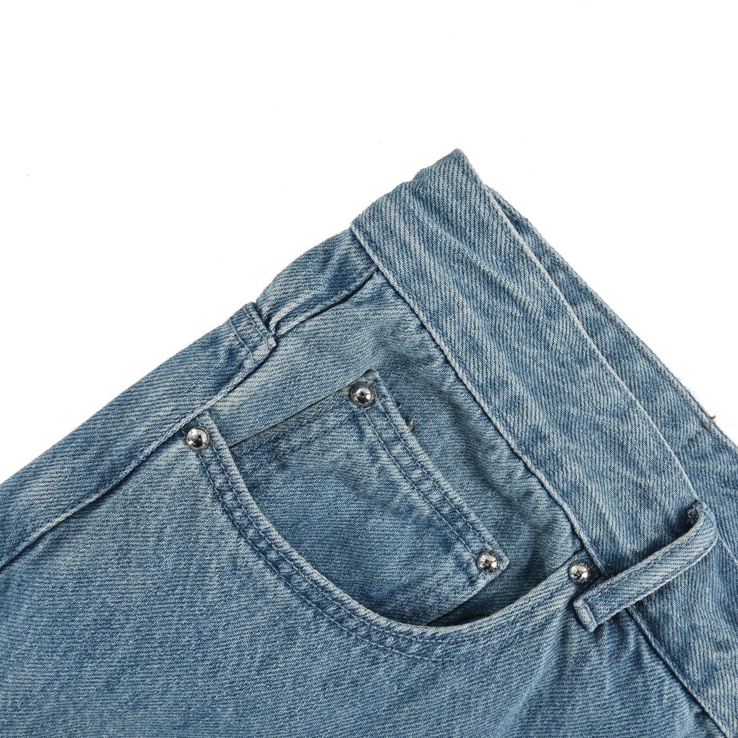 Louis Vuitton 24Fw monogram washed ripped jeans