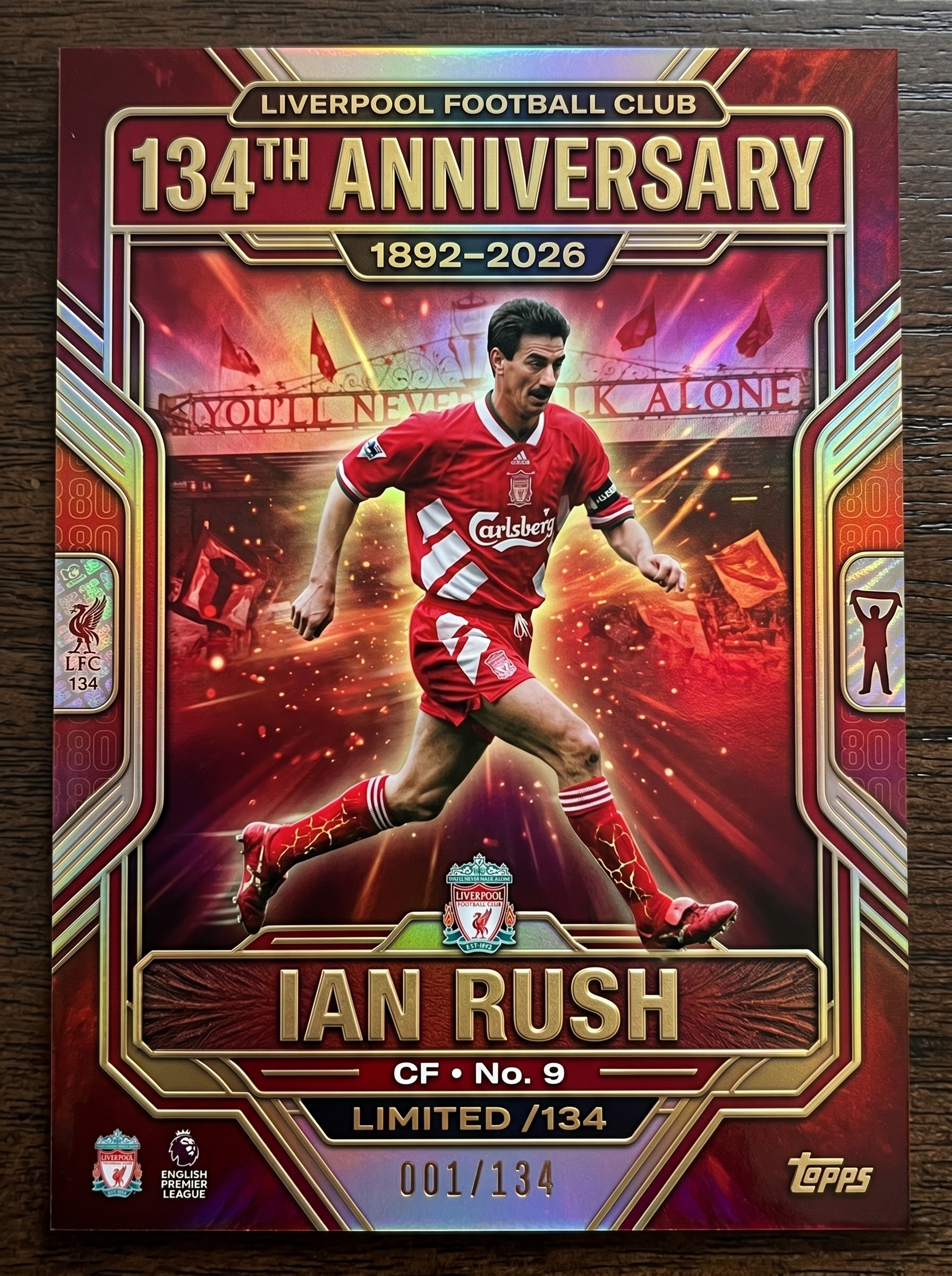 Liverpool Football Club 134th Anniversary Legacy Collection Cards
