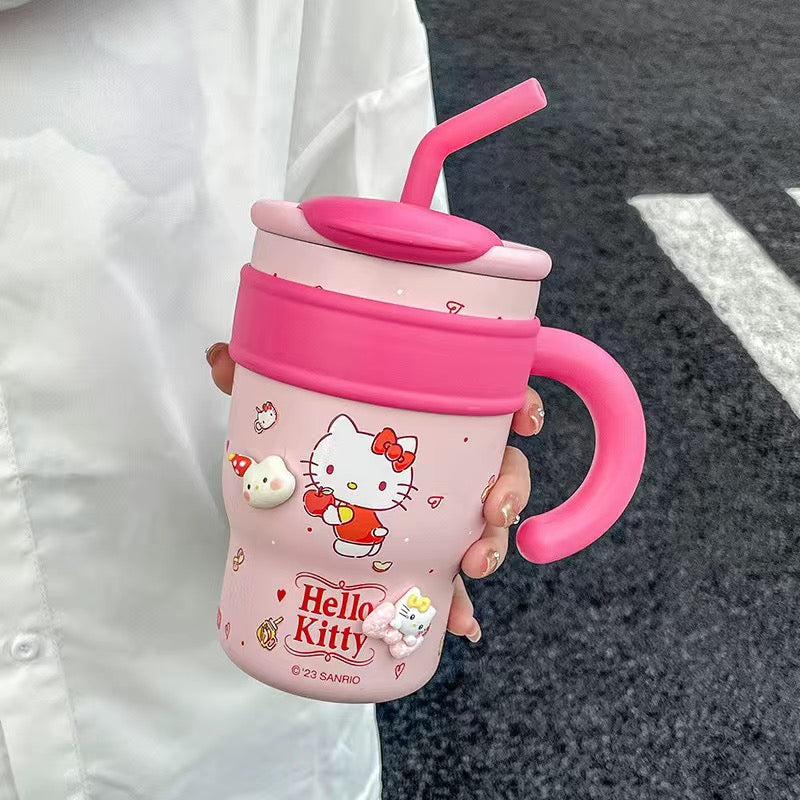 KT Vacuum Insulated Stainless Steel Travel Tumbler with Splash-Proof Lid, Includes Reusable Plastic Straw and Fits in Car Cup Holders