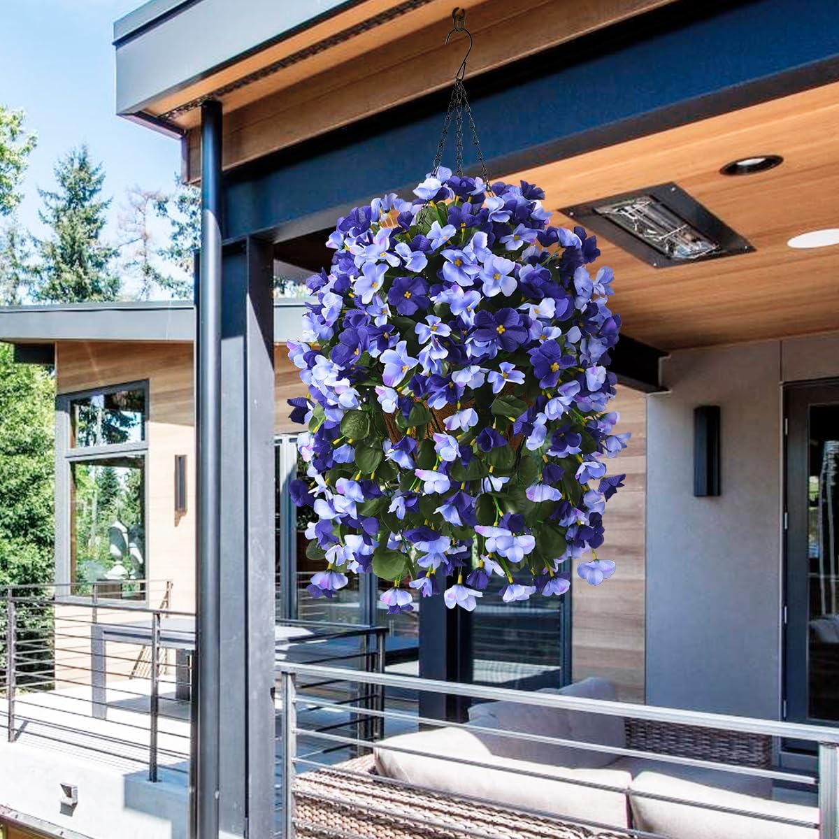 Artificial Hanging Flowers Basket