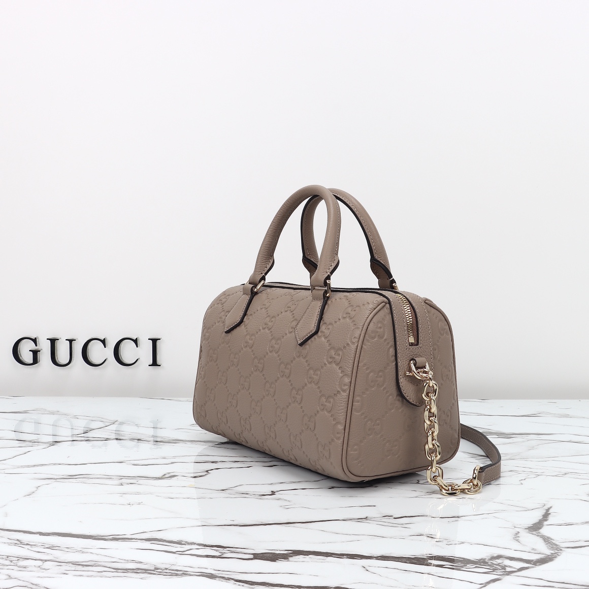 Gucci GG Emblem Medium Boston Bag‎ 815255 AAEEM 1000
