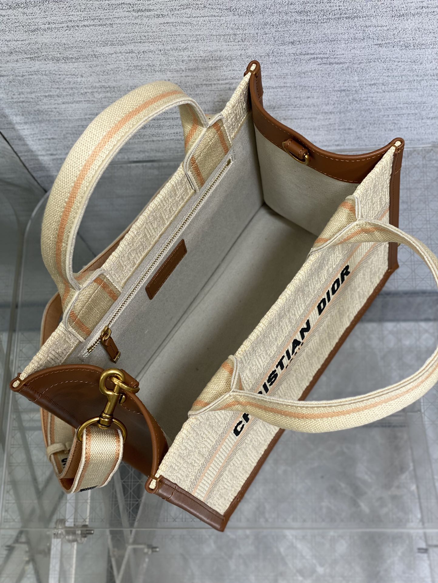 Dior Embroidered Tote Small