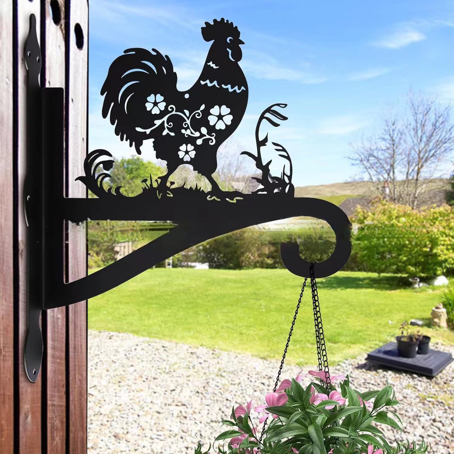 Heavy Duty Iron Animal Silhouette Hanging Brackets - Perfect for Birdfeeders, Lanterns, and Flower Baskets