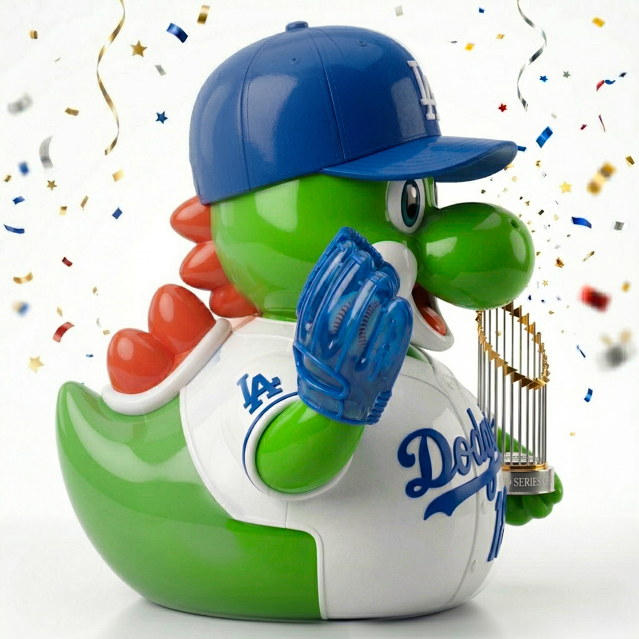Yoshi LA Dodgers 2025 World Series Champs Collector Duck 🦖🏆