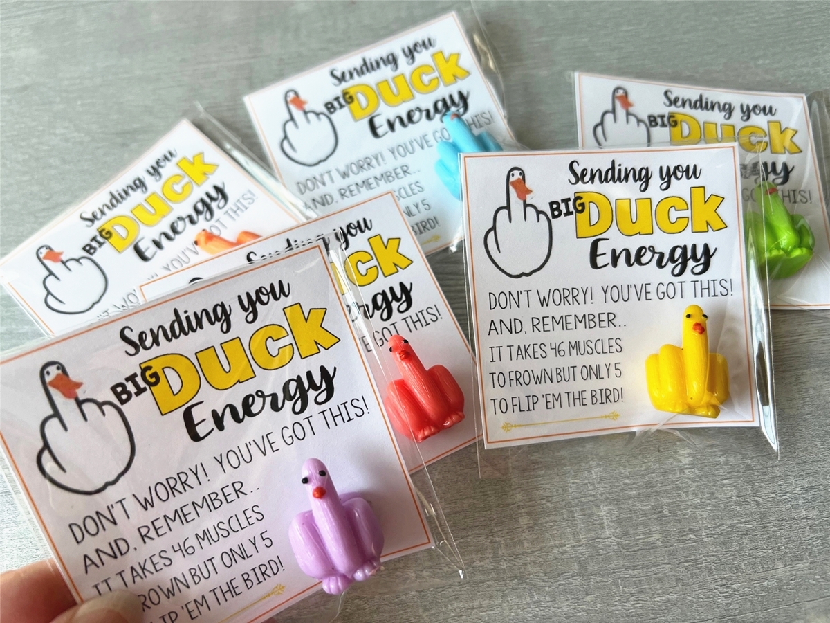Funny middle finger duck lucky charm gift