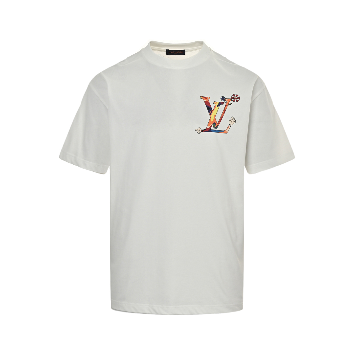 Louis Vuitton 25ss colorful graffiti logo print short sleeves