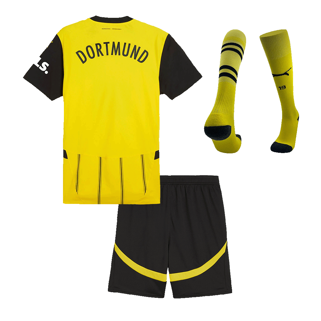 Borussia Dortmund Custom Home Kids' Football Kits 2024/25