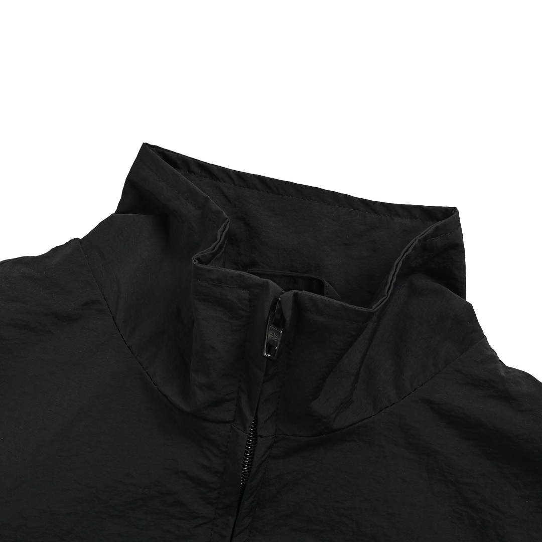 Balenciaga 24Fw circle embroidered letter logo woven windbreaker jacket
