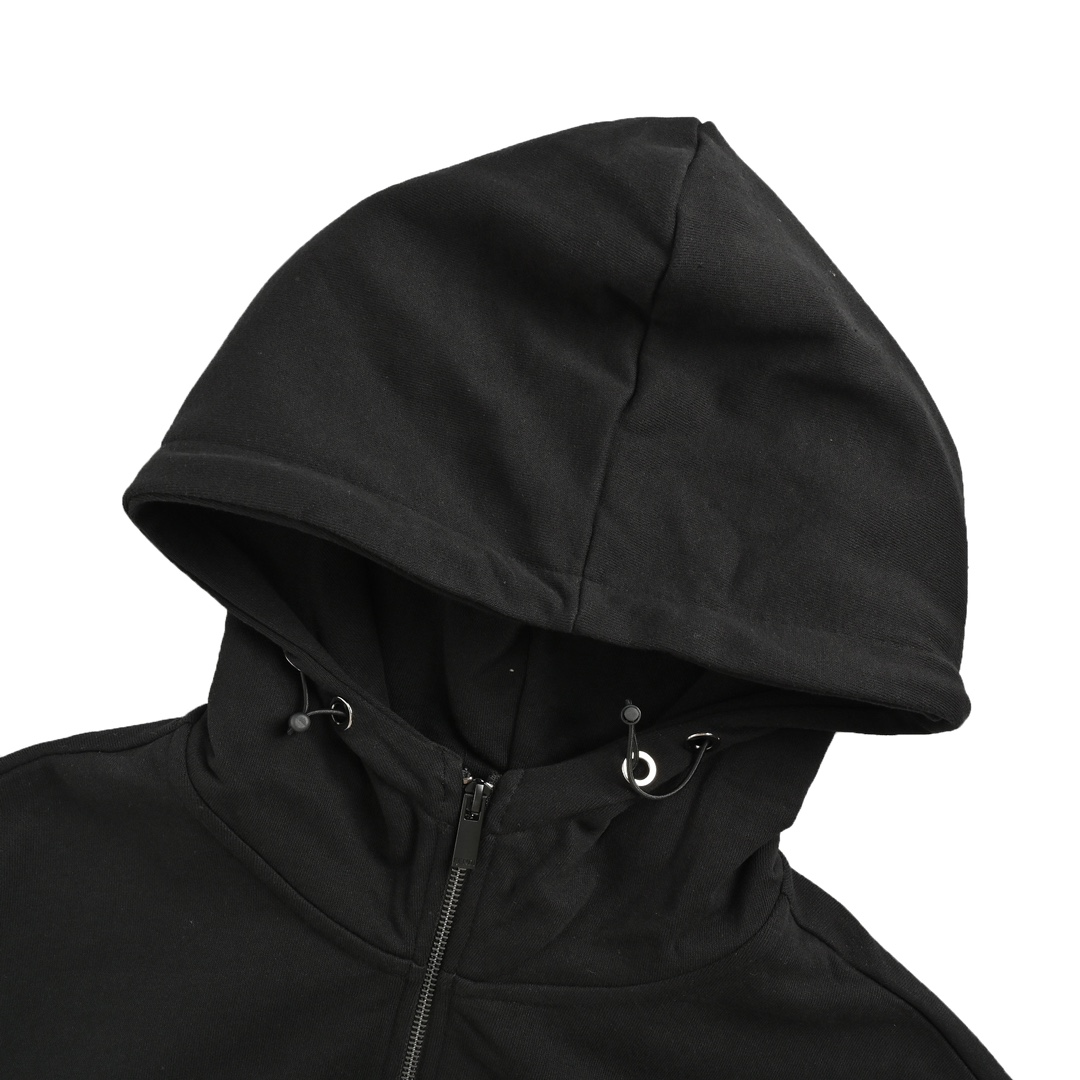 Fendi 24Fw zip-up hooded jacket with rubberized arms and eyes