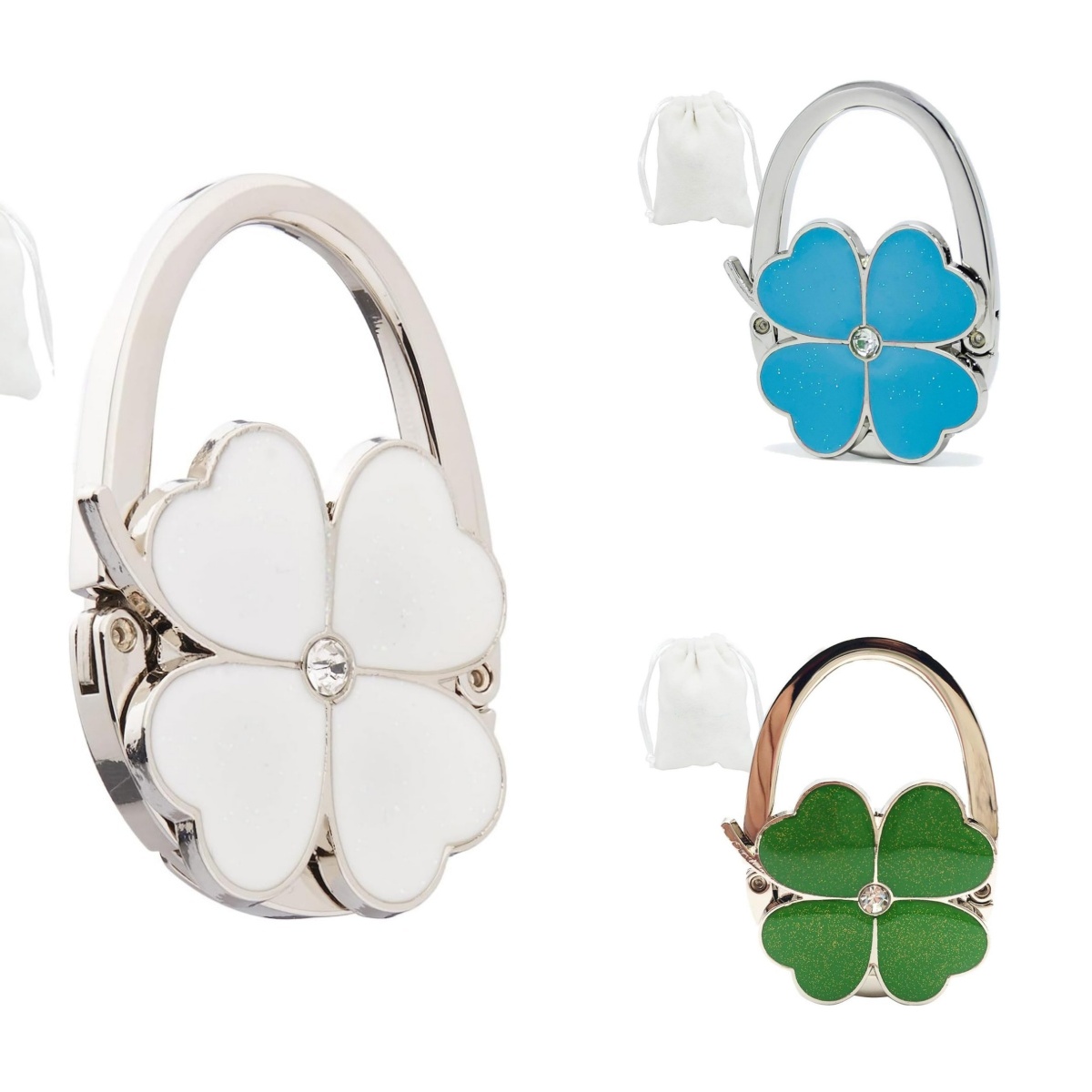 💖Last Day 49% OFF💖Clover Design Foldable Handbag Hanger Table Hook Holder