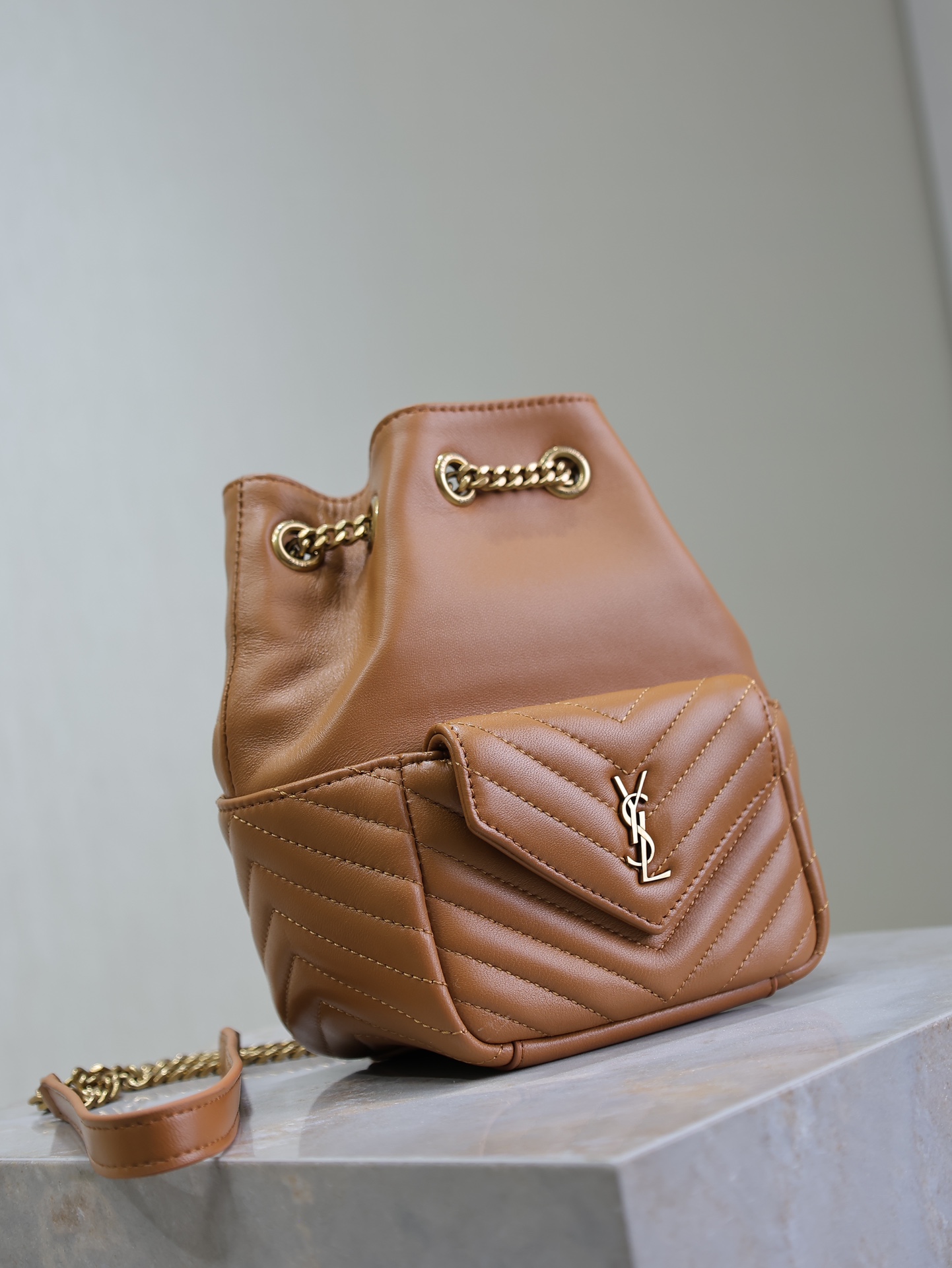 Yves Saint Laurent JOE V Quilted Mini Bucket Bag 631052