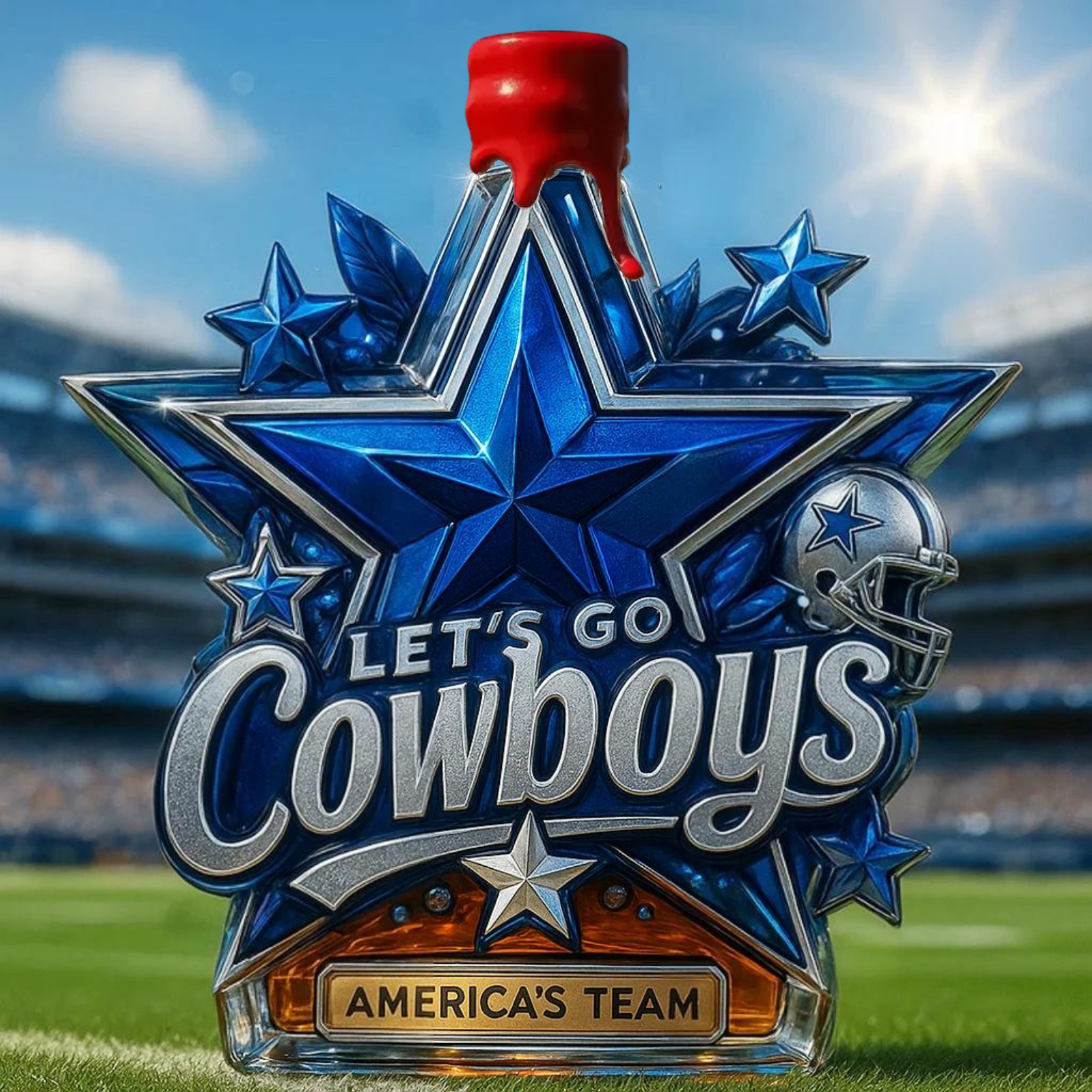 Dallas Cowboys Commemorative Whiskey Bottle