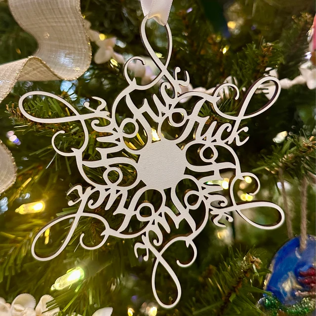 Fk Flake Ornament | Funny Christmas Gifts