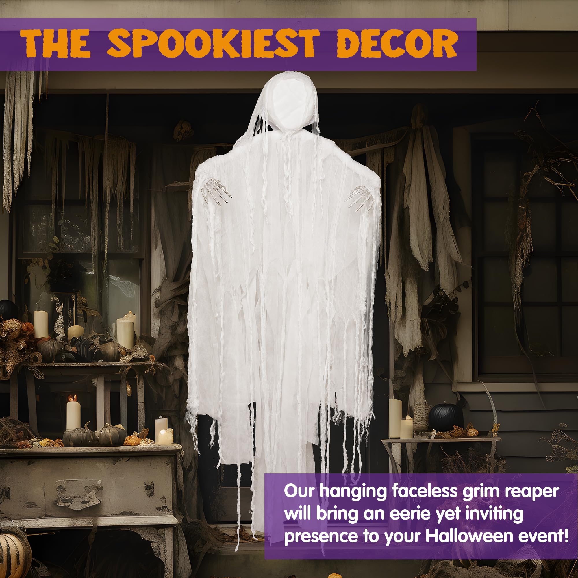 💥ON SALE💥Halloween Faceless Hanging Grim Reaper Outdoor Decor💀