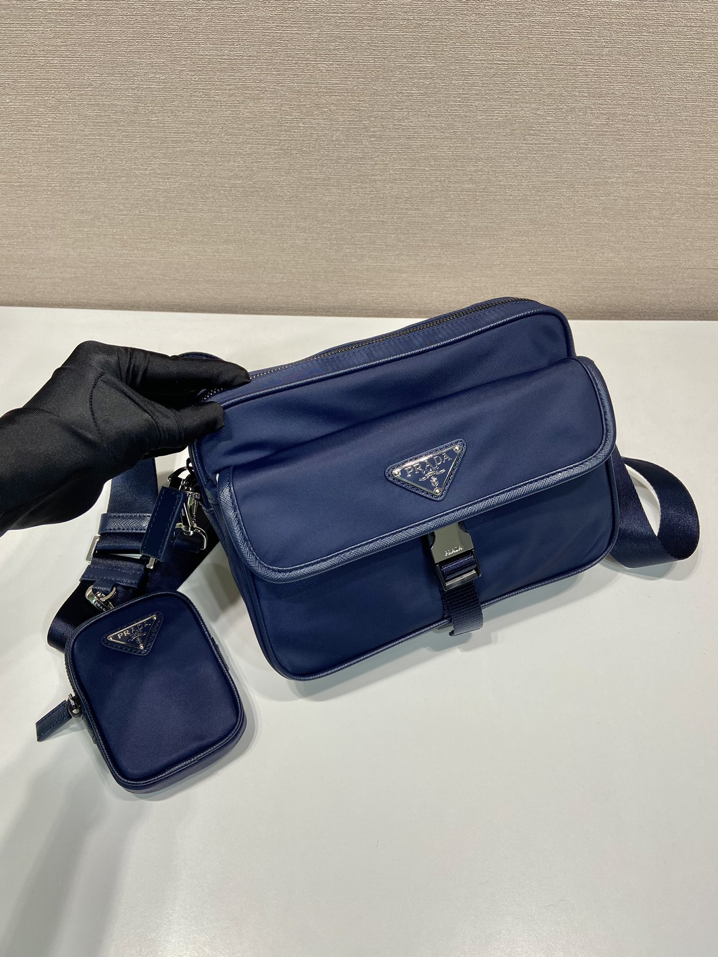 Prada Nylon Messenger Bag 2VH133B