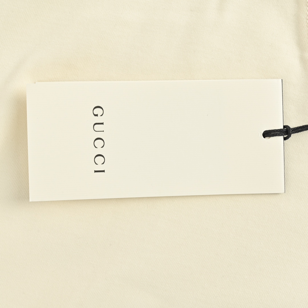 Gucci Rose Gold Logo Embroidered Short Sleeve