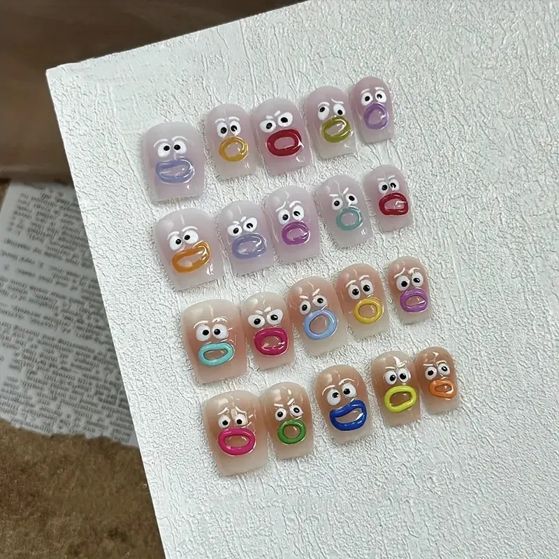 5D Ultra Realistic Monster Mouth Nail Art Stickers