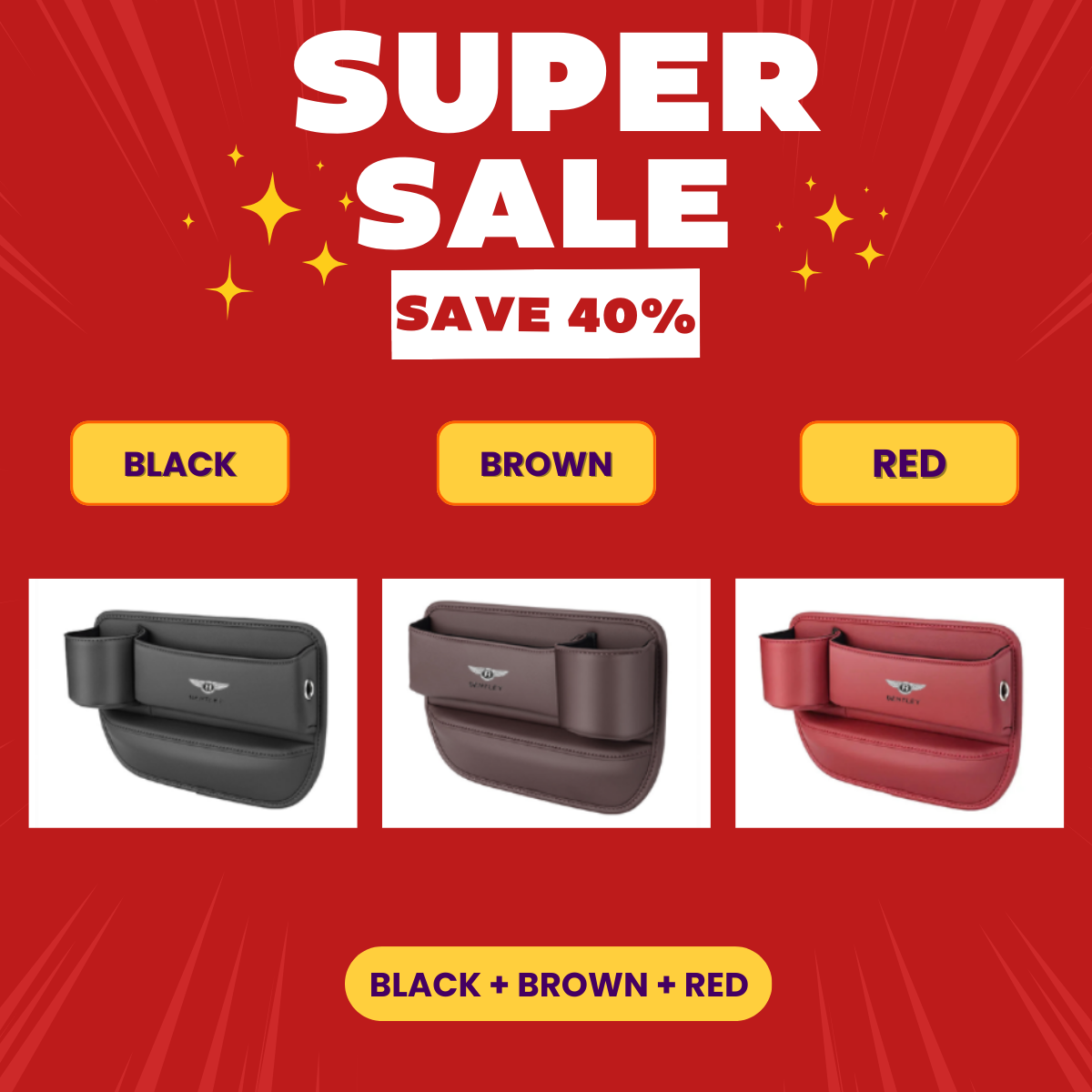 🔥HOT SALE 50% OFF 💖Car leather cup holder gap bag