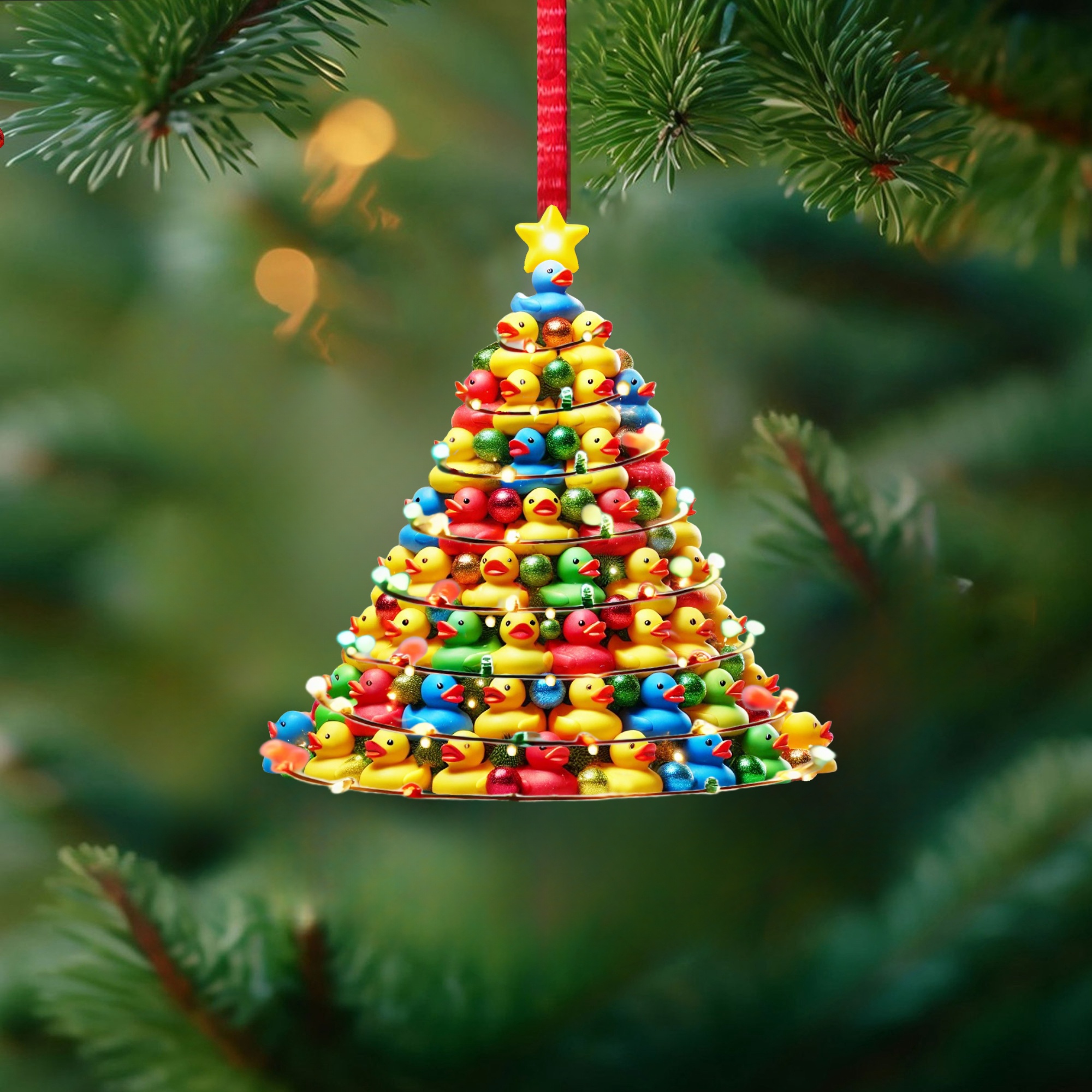 Duck Toy Tree Christmas Ornament