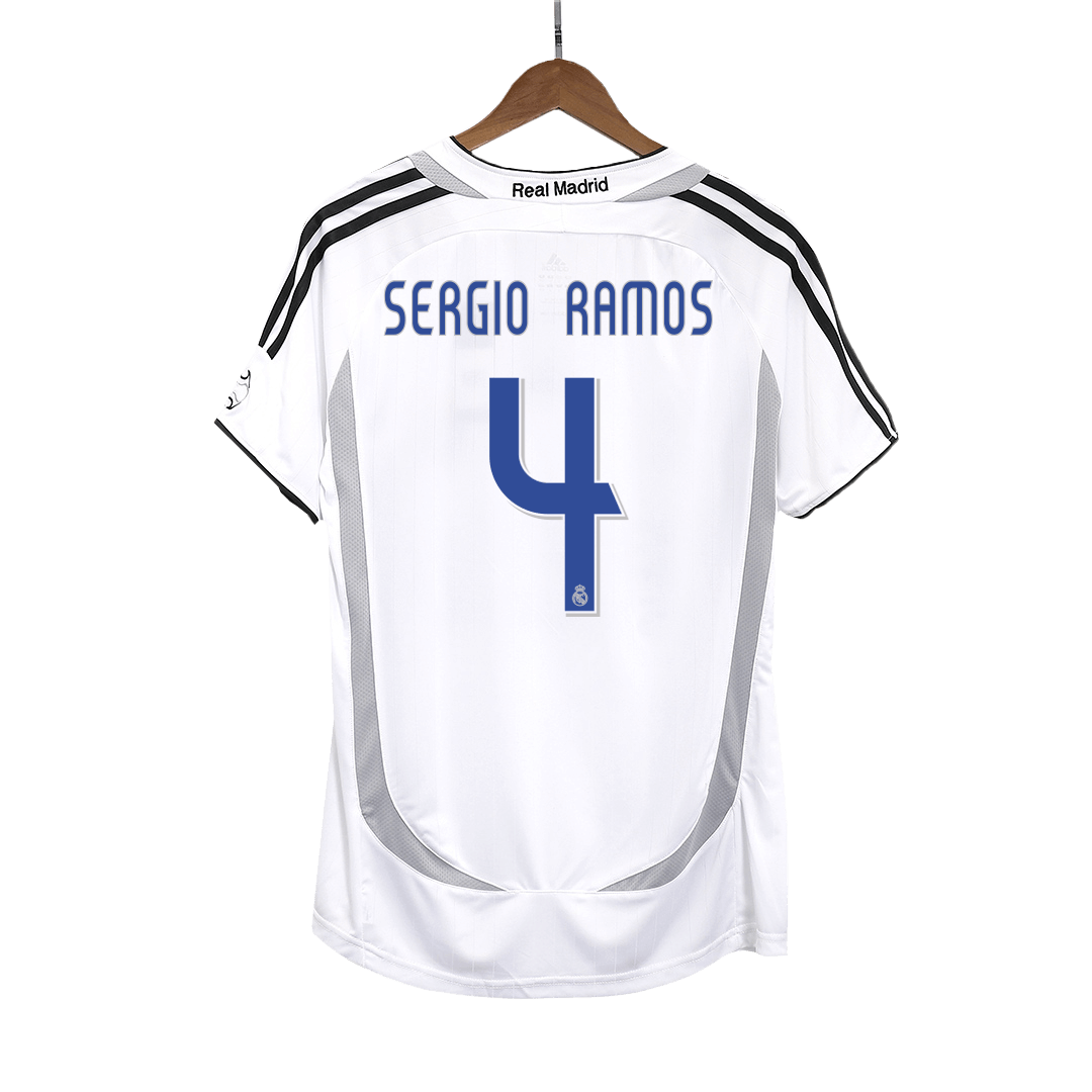 SERGIO RAMOS #4 Real Madrid Home Retro Football Shirt 2006/07