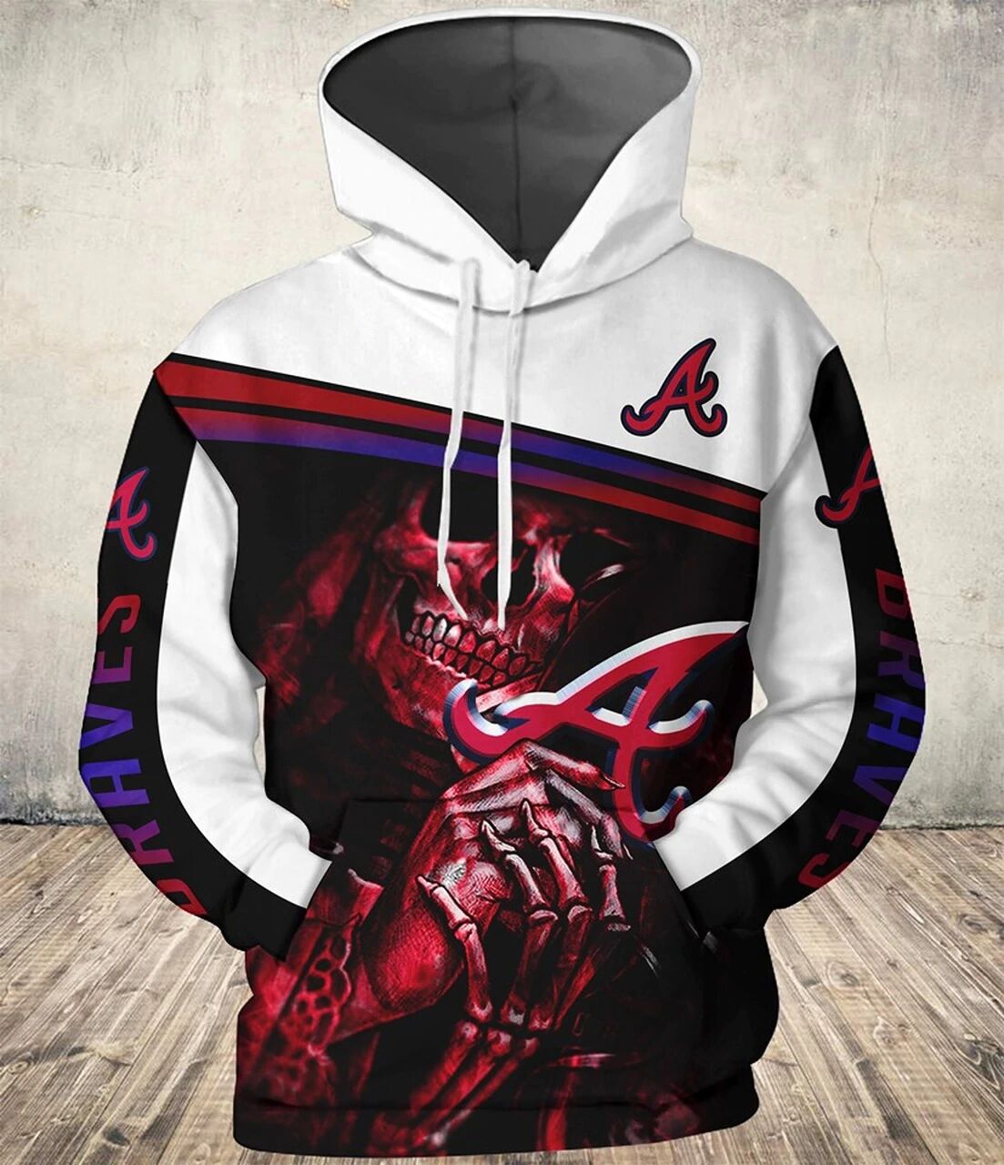 ATLANTA BRAVES 3D CASUAL HOODIE 101