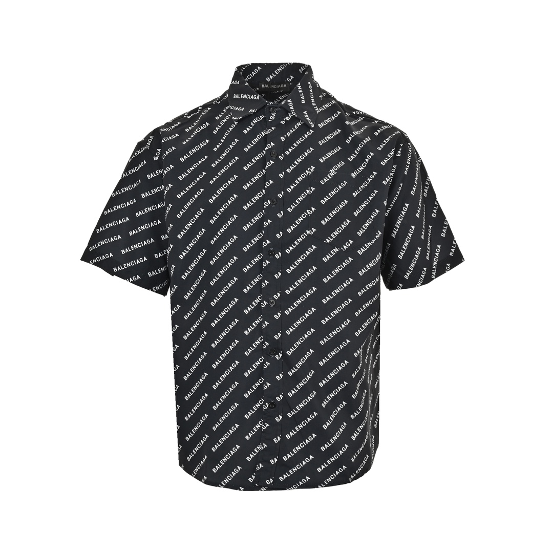 Balenciaga 24ss full print barrage short sleeve shirt