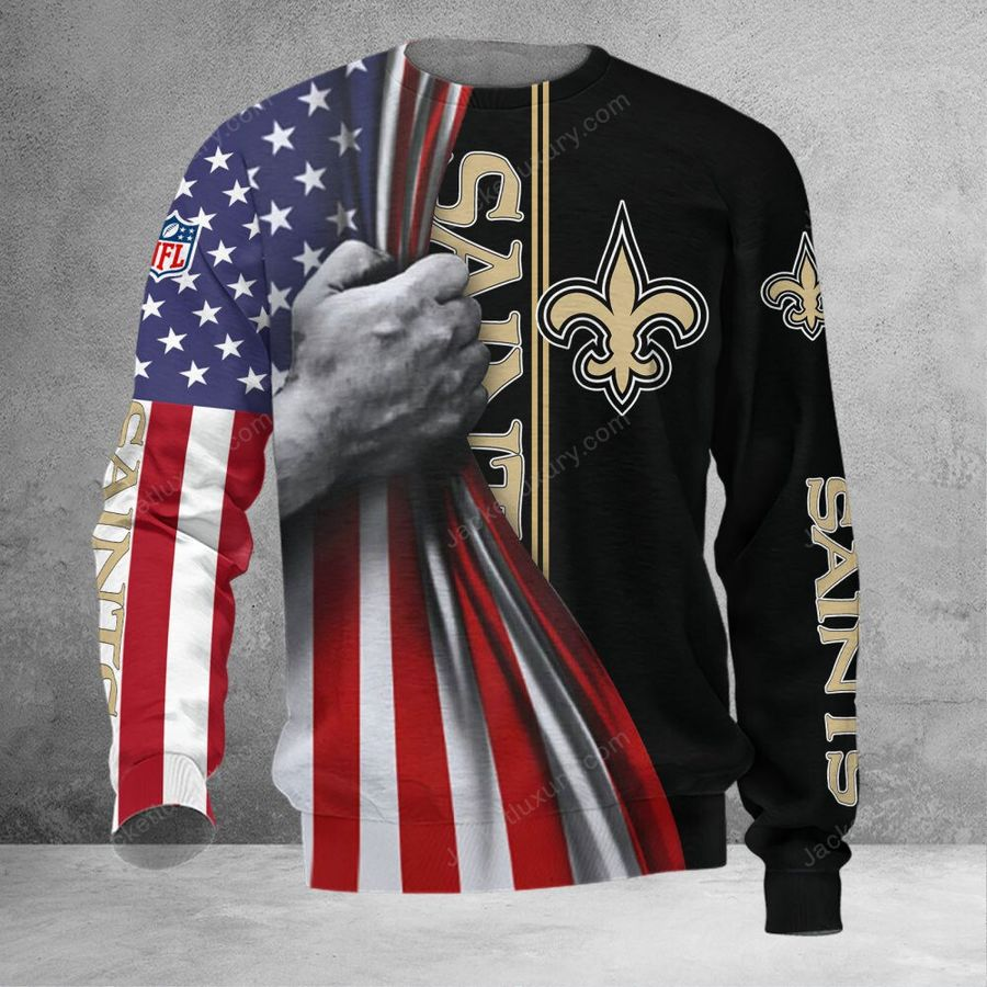 NEW ORLEANS SAINTS 3D HOODIE SKULL0804