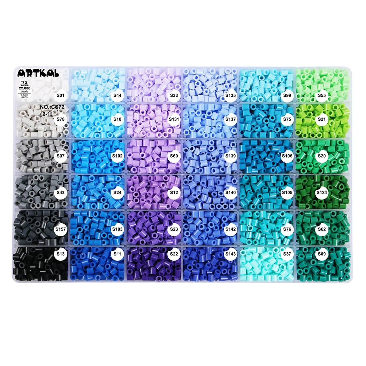 72 Colors Box Set S-5mm Midi Artkal beads CS72