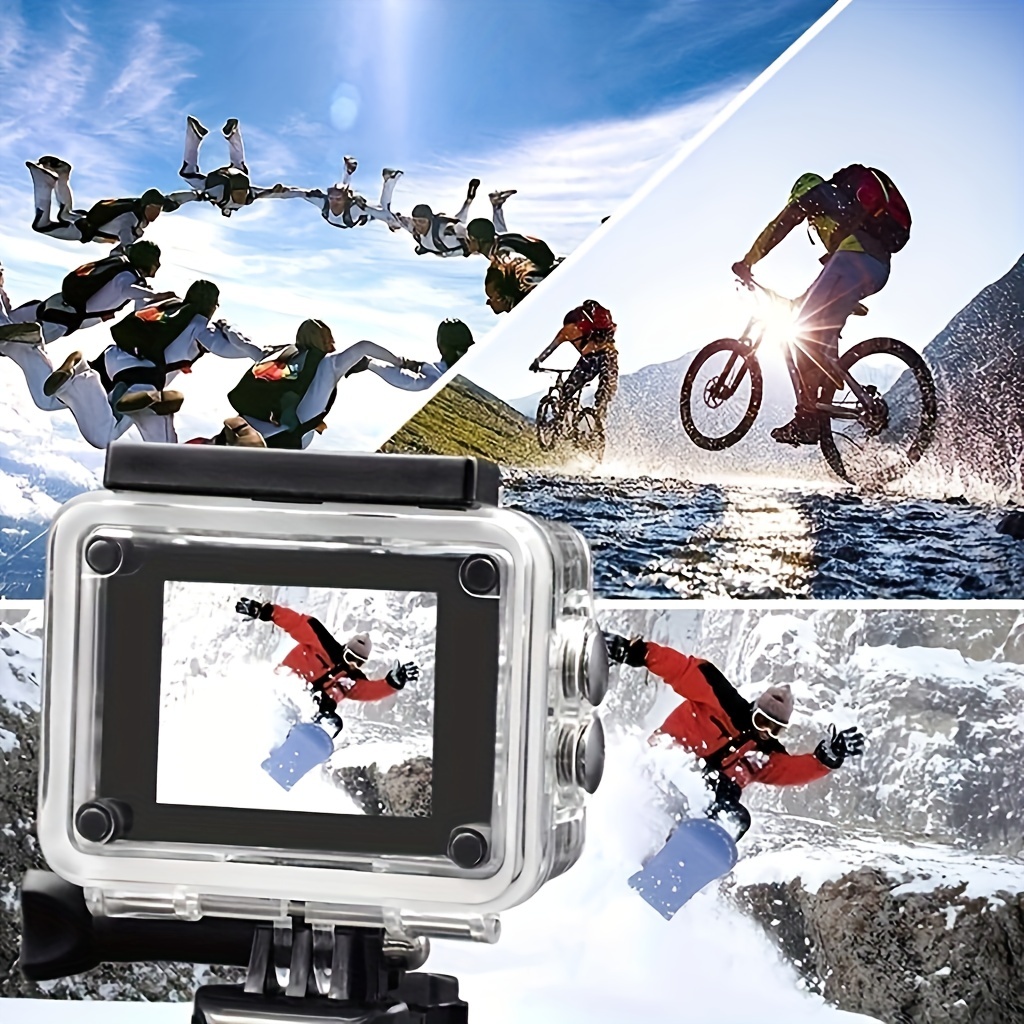 Action Camera (Built In 900 MA Battery) Action Camera Ultra HD Underwater Camera 140 Degree Wide-angle Lens 1181.1 Inch Waterproof Action Camera WIFI Camera For Thanksgiving Christmas (two Options: With Card And Without Card)