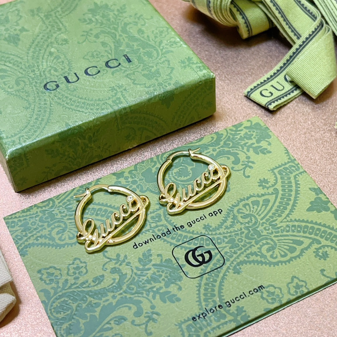 Gucci Font Earrings