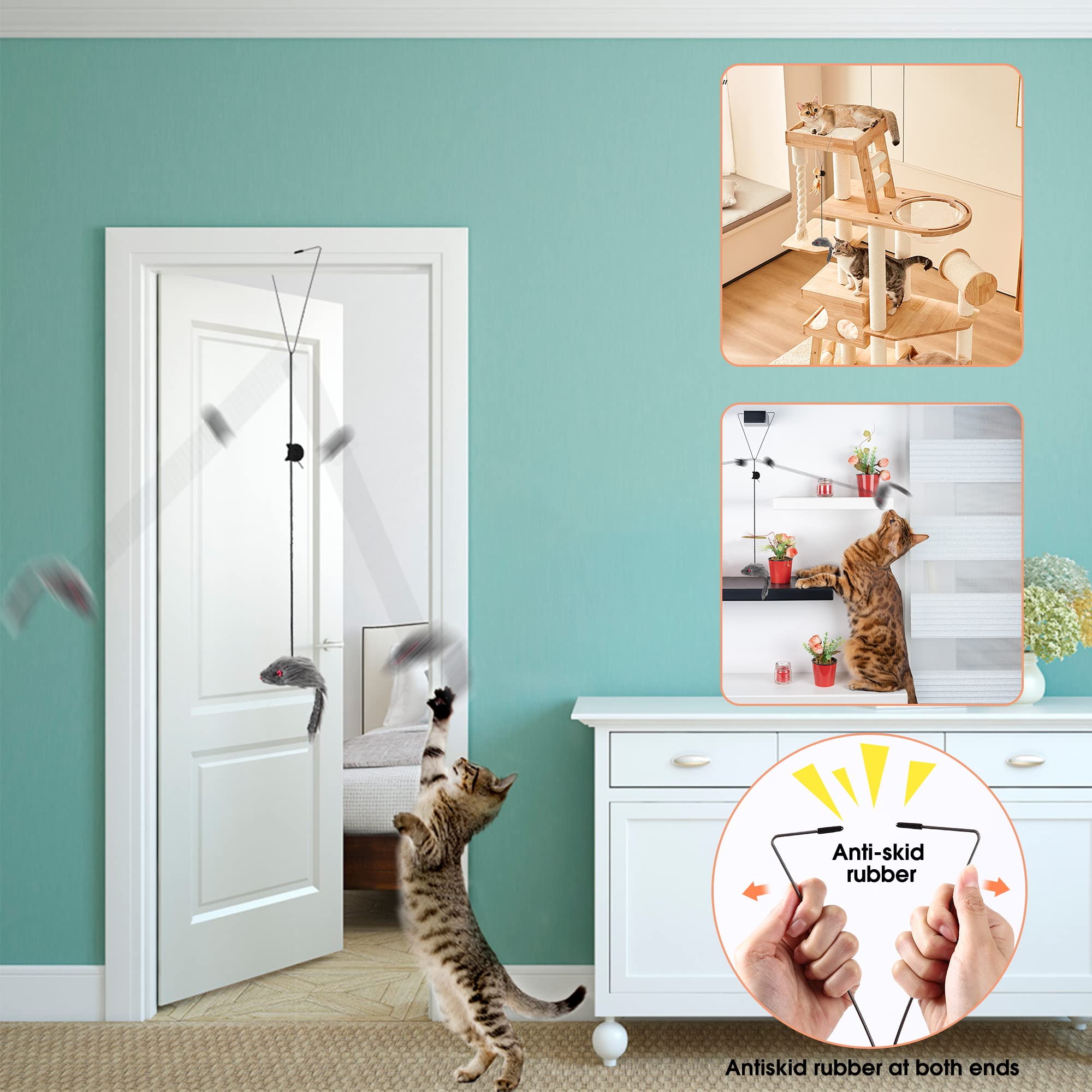 🔥 Last Day Promotion[49% OFF]-Hanging Door Bouncing Mouse Cat Toy-BUY 5 GET 3 FREE--FREE SHIPPING