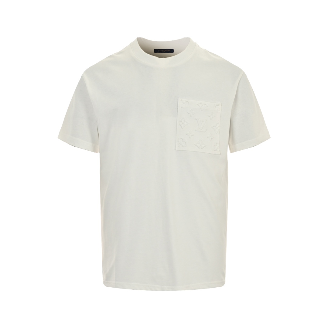 Louis Vuitton 24ss pocket monogram embossed short sleeve