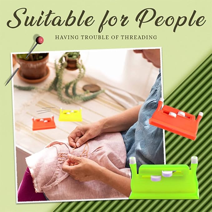 DIY simple double-sided needle threader, perfect tool for sewing needle threading