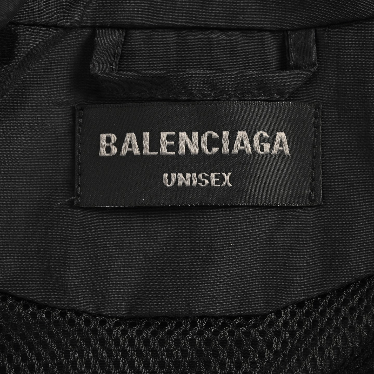 Balenciaga 25Fw large half ring stitching black and white windbreaker jacket
