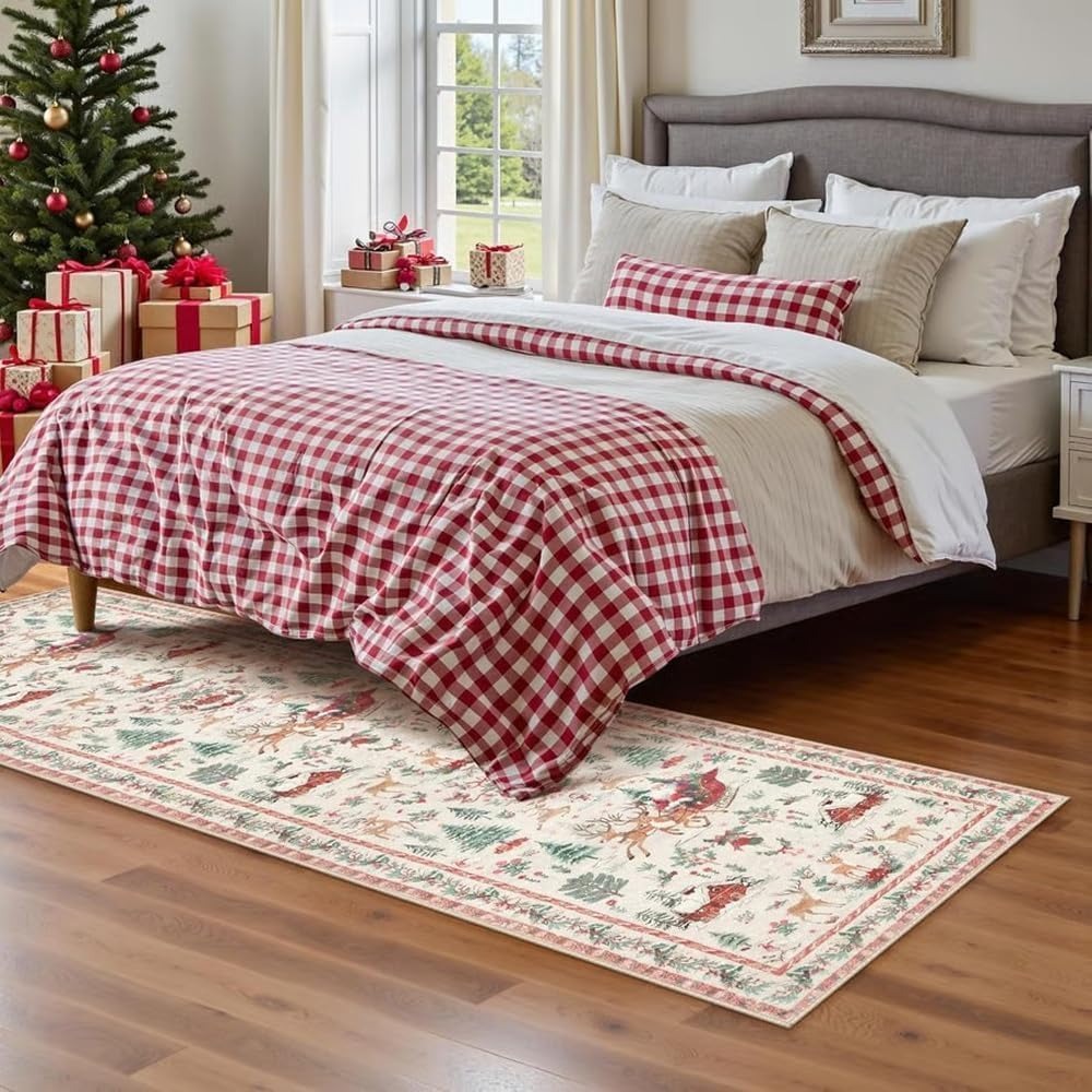 🎄Early Christmas Sale - 50% OFF🔥Christmas Reindeer & Trees Runner Mat (20