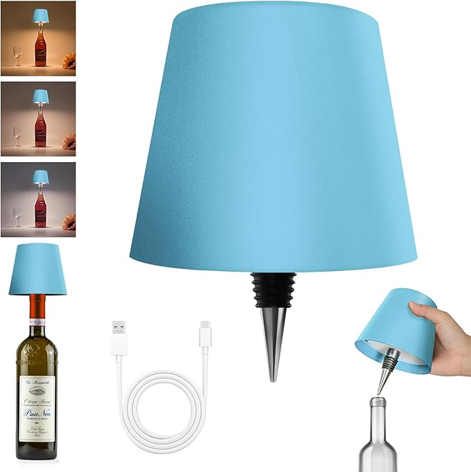 🔥Buy More Save More🔥🍾🍾Wireless Wine Bottle Lights-3 Color Temps, Type C Rechargeable