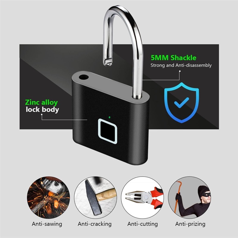 Christmas Promo🎅 2024 Fingerprint Padlock Smart Security Lock with USB Charge