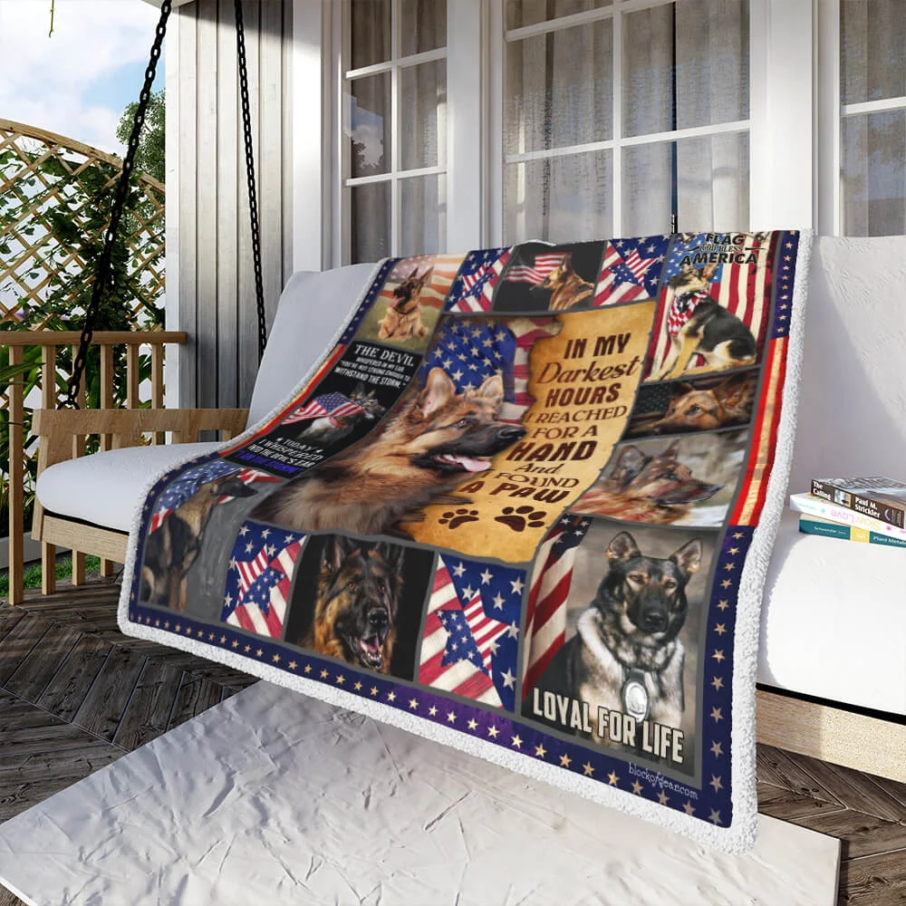 German Shepherd. Loyal For Life Sofa Throw Blanket