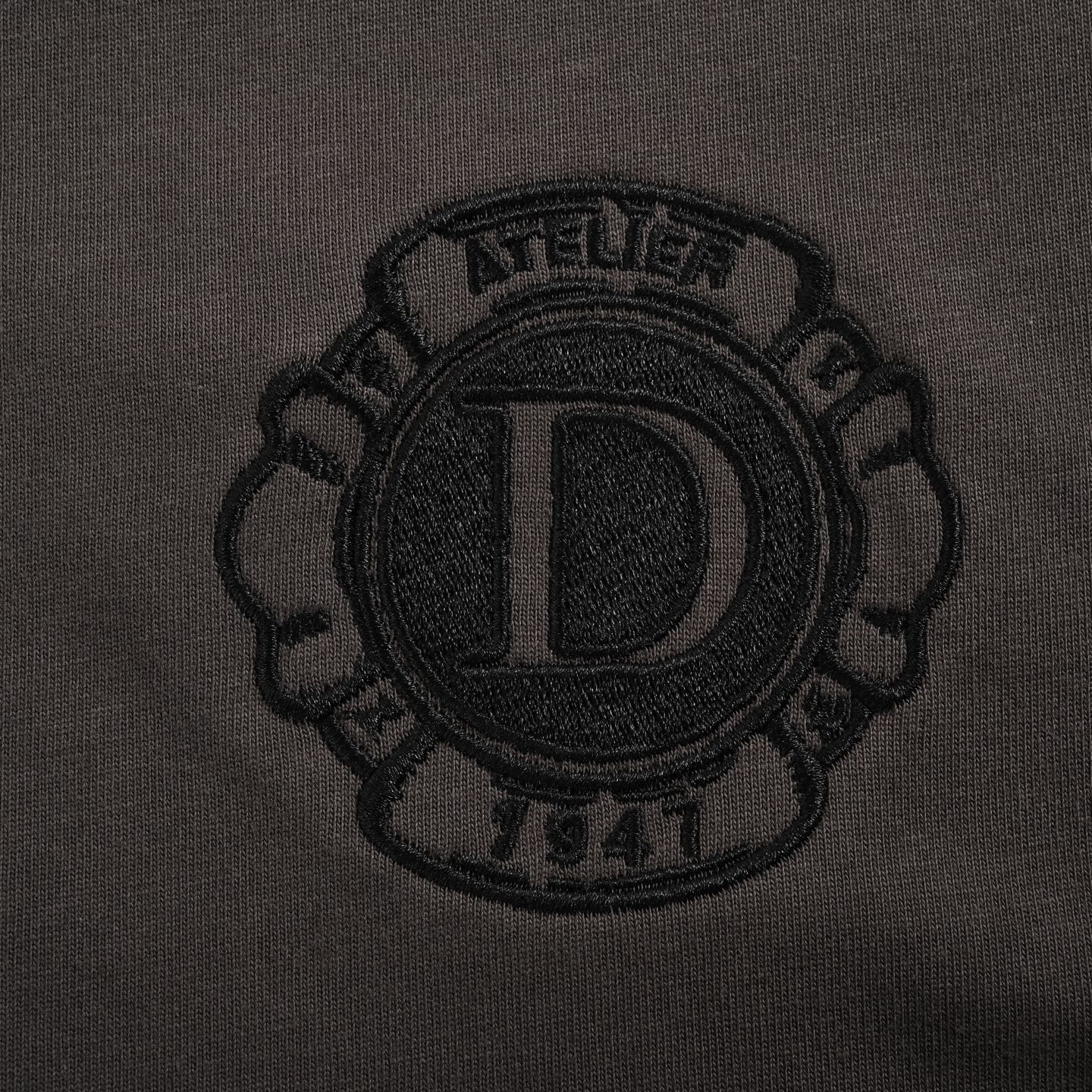 Dior 24ss embroidered flocked letter short sleeve
